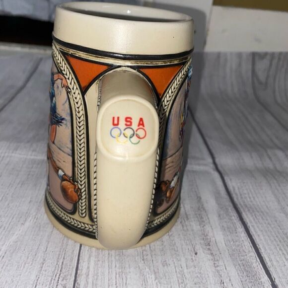 Budweiser USA 1992 vintage Olympic beer mug - Picture 4 of 7